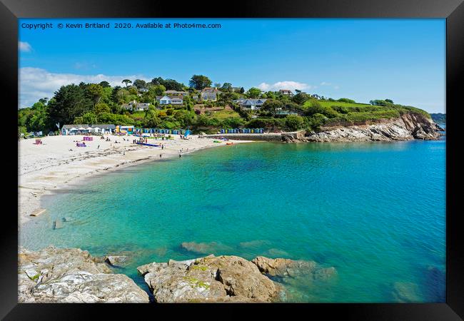 swanpool beach falmouth cornwall Framed Print by Kevin Britland