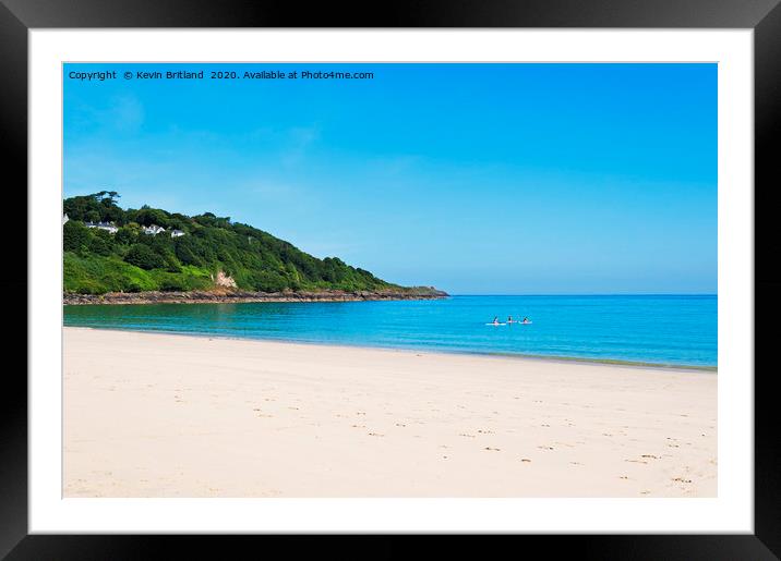 carbis bay st ives cornwall Framed Mounted Print by Kevin Britland