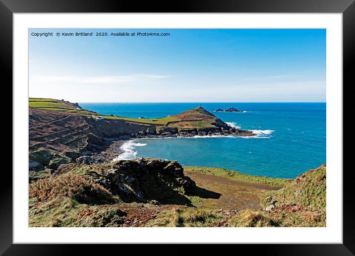 cape cornwall Framed Mounted Print by Kevin Britland