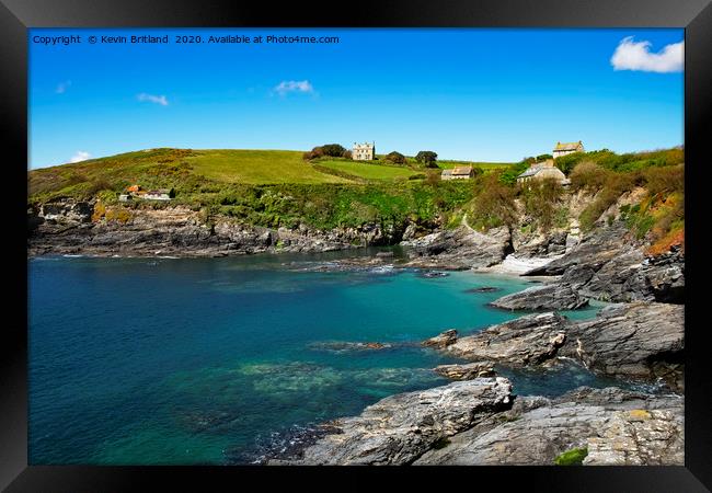 Prussia cove cornwall Framed Print by Kevin Britland