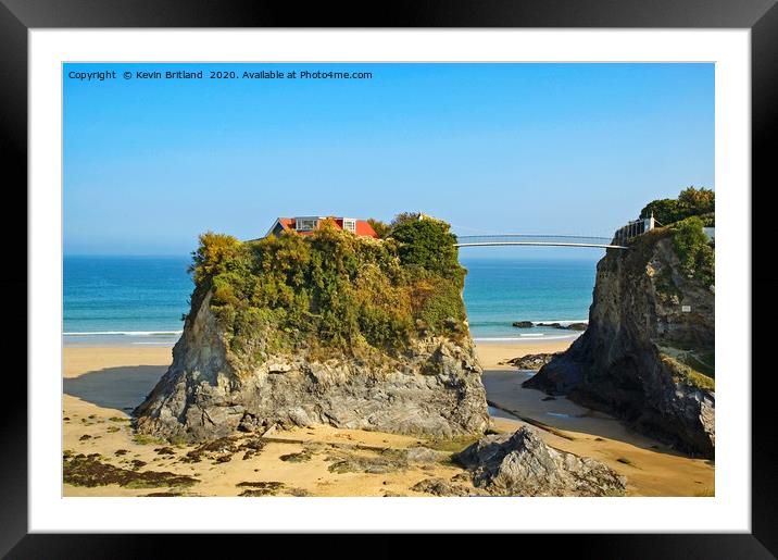 The island house newquay Framed Mounted Print by Kevin Britland