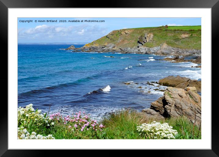 Dollar cove Cornwall Framed Mounted Print by Kevin Britland