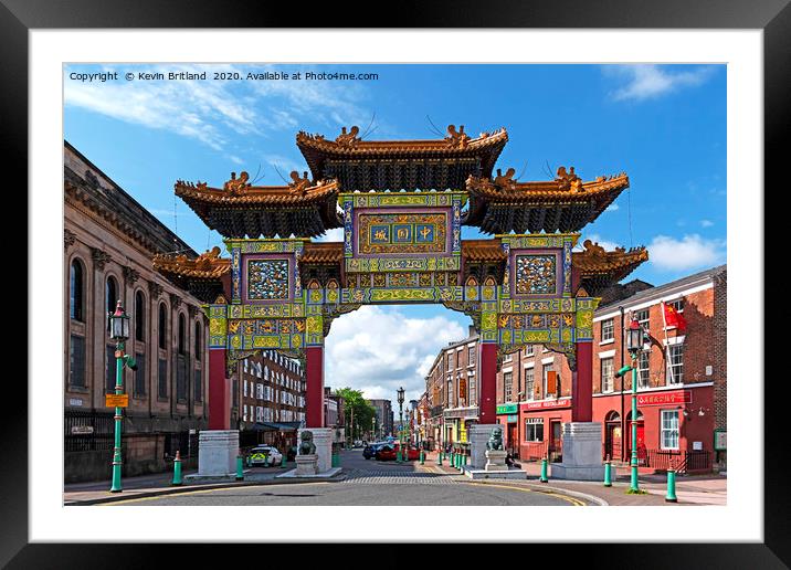 chinese arch Liverpool Framed Mounted Print by Kevin Britland
