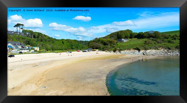 meanporth beach falmouth Framed Print by Kevin Britland