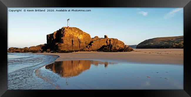 perranporth panorama Framed Print by Kevin Britland