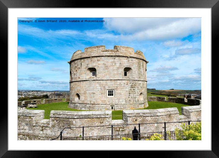 pendennis castle cornwall Framed Mounted Print by Kevin Britland