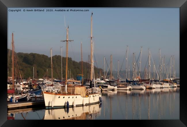 mylor yacht harbour cornwall Framed Print by Kevin Britland