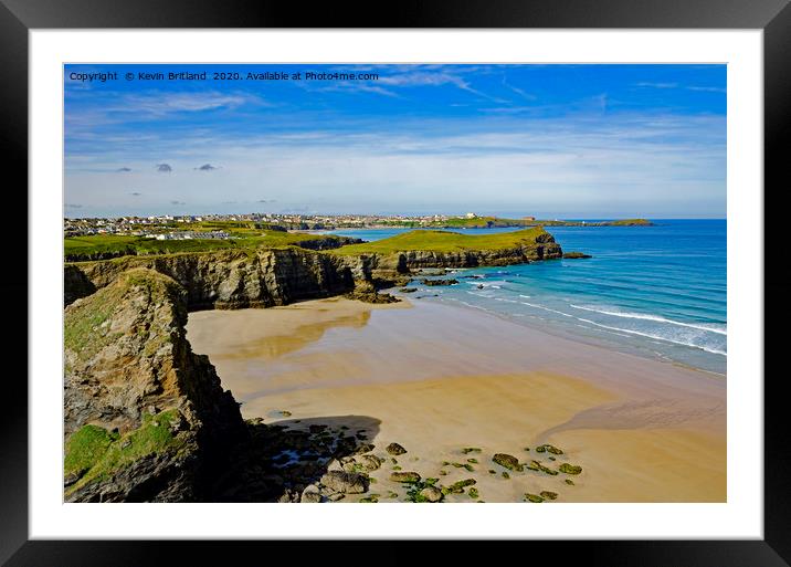 whipsiderry beach newquay  Framed Mounted Print by Kevin Britland