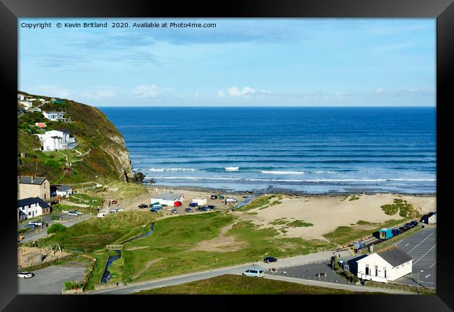 porthtowan cornwall Framed Print by Kevin Britland