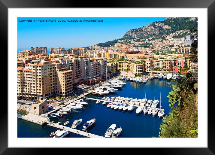 monaco view Framed Mounted Print by Kevin Britland