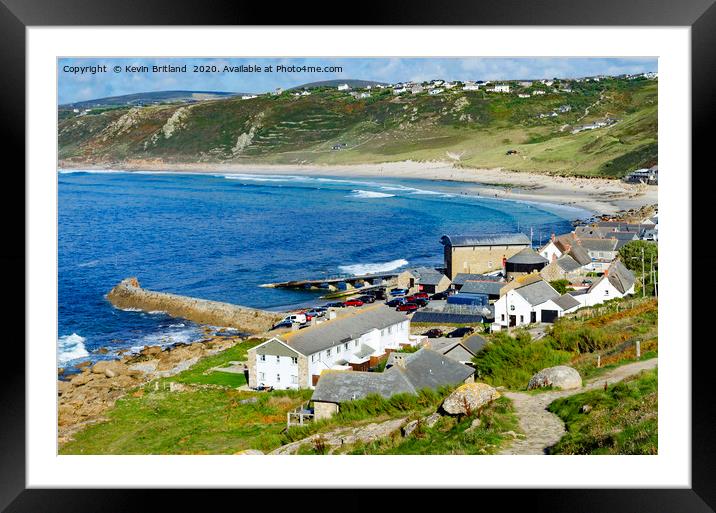 sennen cove cornwall Framed Mounted Print by Kevin Britland