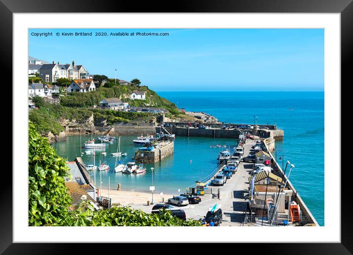 Newquay Habour Cornwall Framed Mounted Print by Kevin Britland