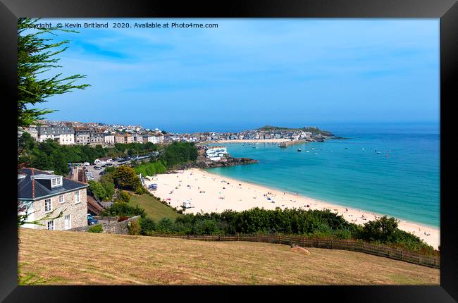 st ives view cornwall Framed Print by Kevin Britland