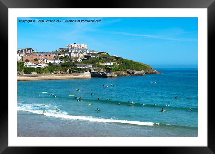 towan beach newquay Framed Mounted Print by Kevin Britland