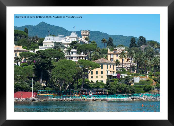 santa margherita liguria italy Framed Mounted Print by Kevin Britland