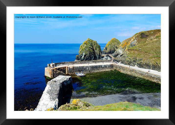 mullion cove cornwall Framed Mounted Print by Kevin Britland