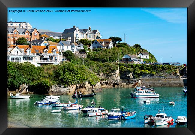 Newquay Harbour Cornwall Framed Print by Kevin Britland
