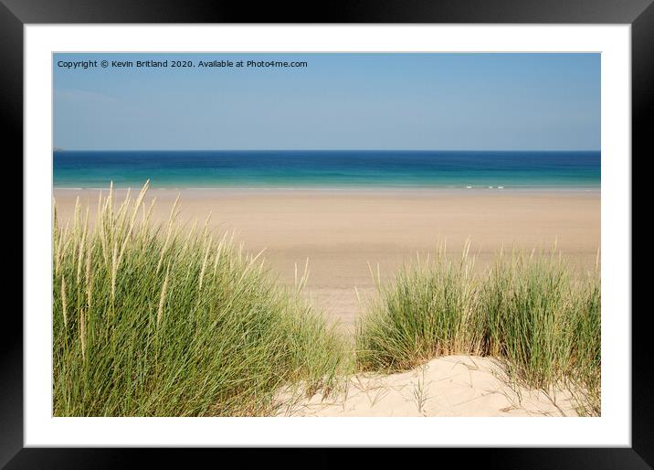 peaceful beach cornwall Framed Mounted Print by Kevin Britland