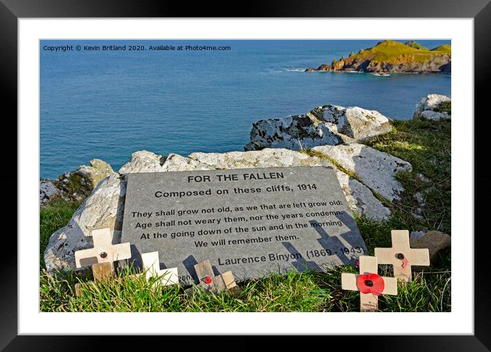 for the fallen Framed Mounted Print by Kevin Britland