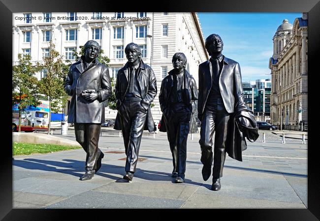 beatles statue liverpool Framed Print by Kevin Britland