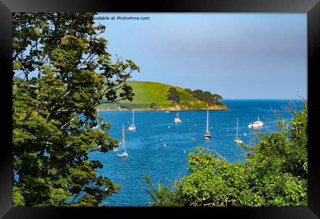 The mouth of the helford river in cornwall Framed Print by Kevin Britland