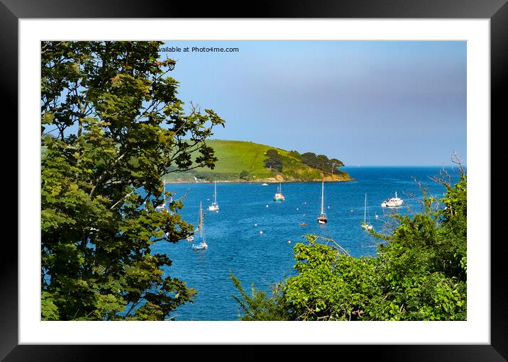 The mouth of the helford river in cornwall Framed Mounted Print by Kevin Britland