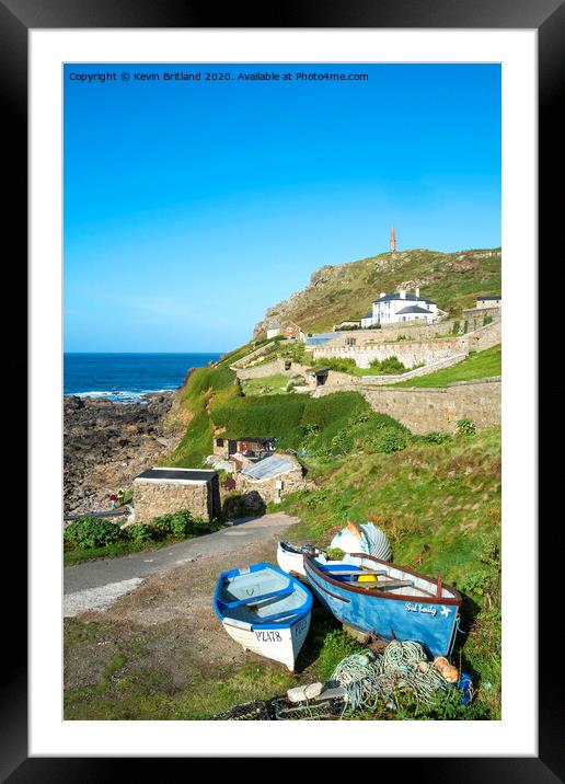 Priests cove cornwall Framed Mounted Print by Kevin Britland