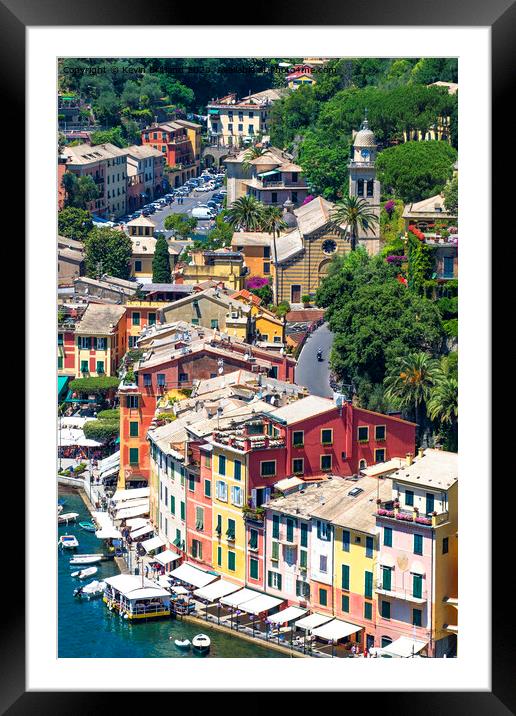 Portofino italy Framed Mounted Print by Kevin Britland