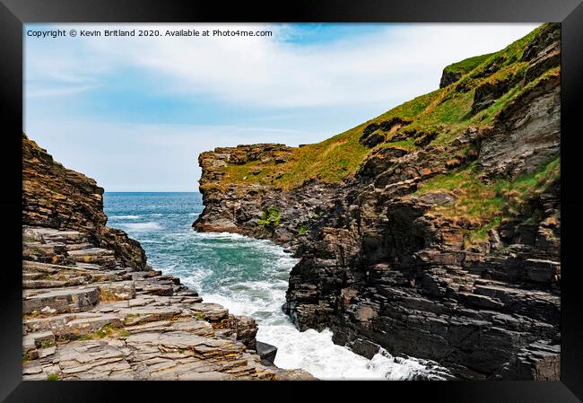 bossiney cove cornwall Framed Print by Kevin Britland