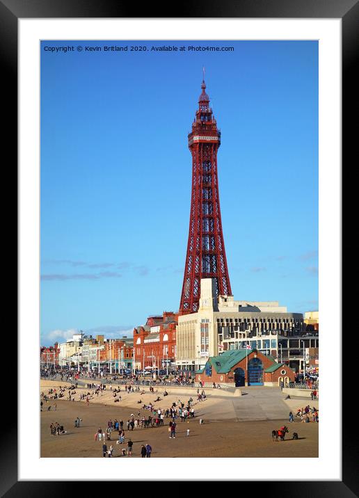 Blackpool Tower Framed Mounted Print by Kevin Britland