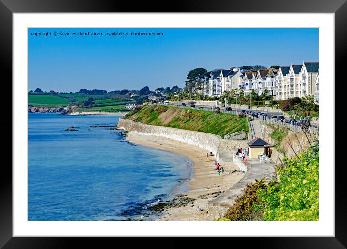 castle beach falmouth cornwall Framed Mounted Print by Kevin Britland