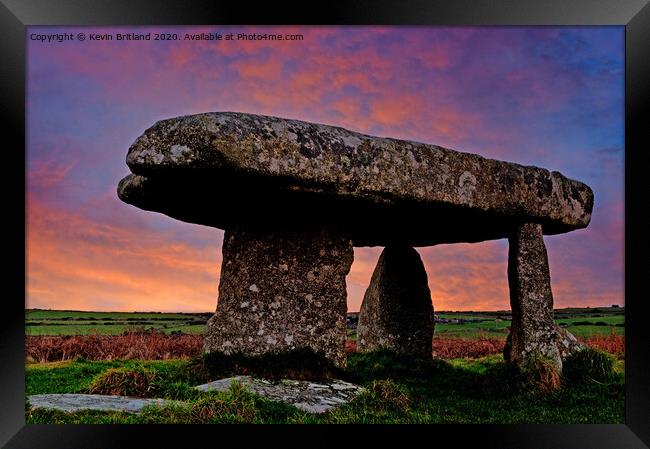 lanyon quoit cornwall Framed Print by Kevin Britland