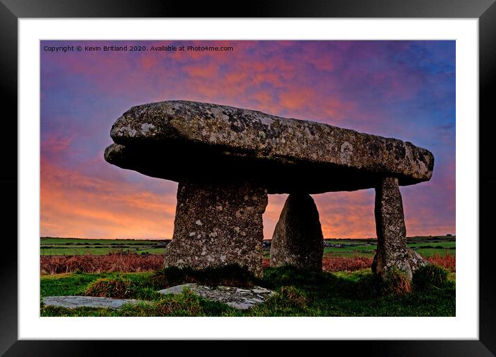 lanyon quoit cornwall Framed Mounted Print by Kevin Britland