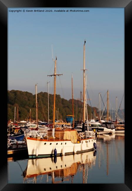 mylor yacht harbour cornwall Framed Print by Kevin Britland