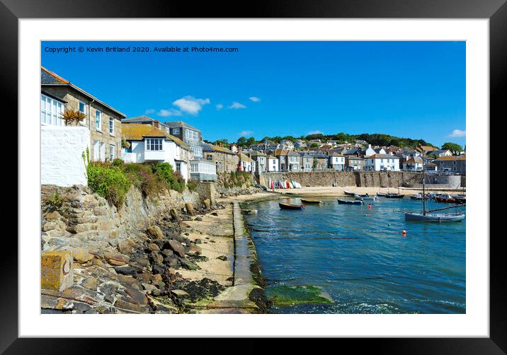 mousehole village cornwall Framed Mounted Print by Kevin Britland