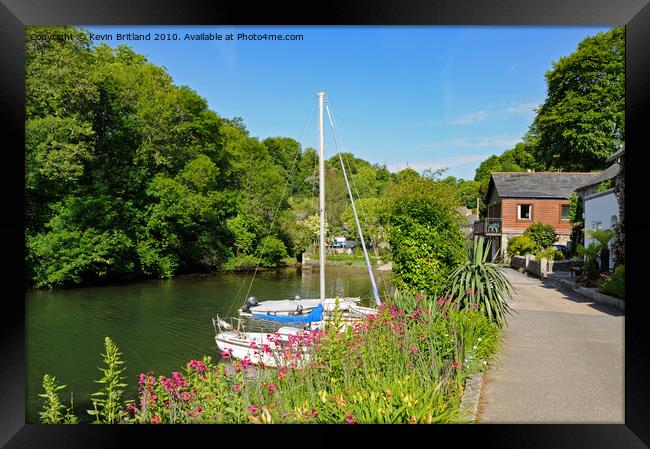 peaceful scene at port navas in cornwall Framed Print by Kevin Britland