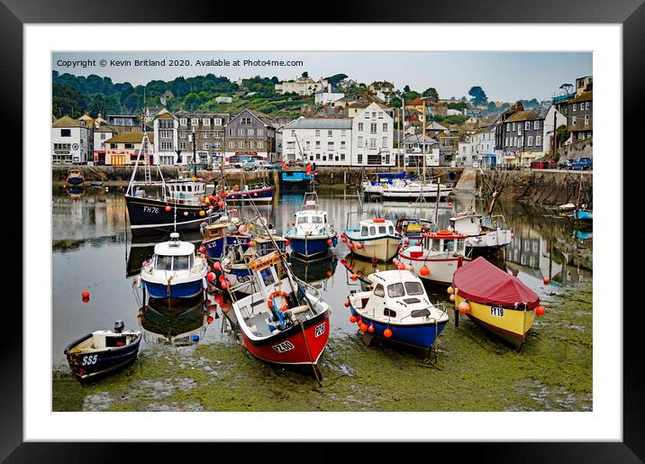  mevagissey harbour cornwall Framed Mounted Print by Kevin Britland