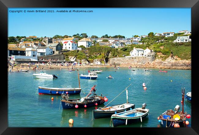 gorran haven cornwall Framed Print by Kevin Britland