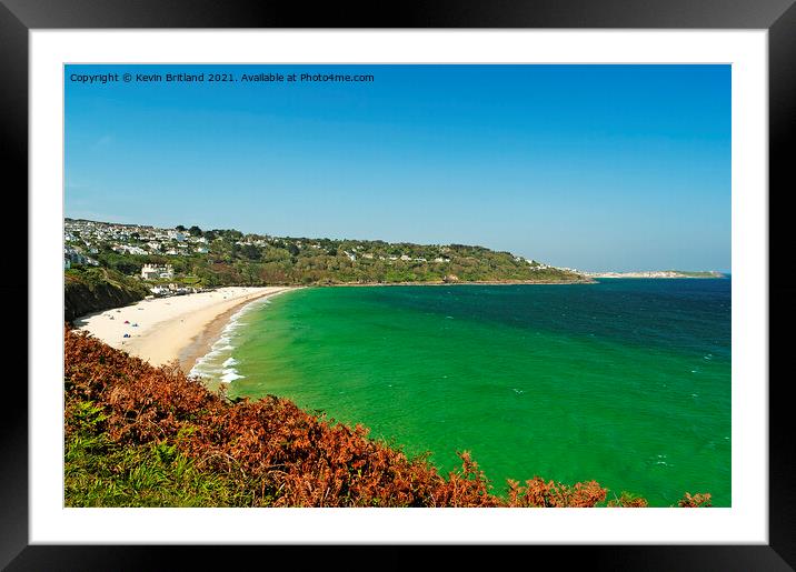  Carbis bay cornwall Framed Mounted Print by Kevin Britland
