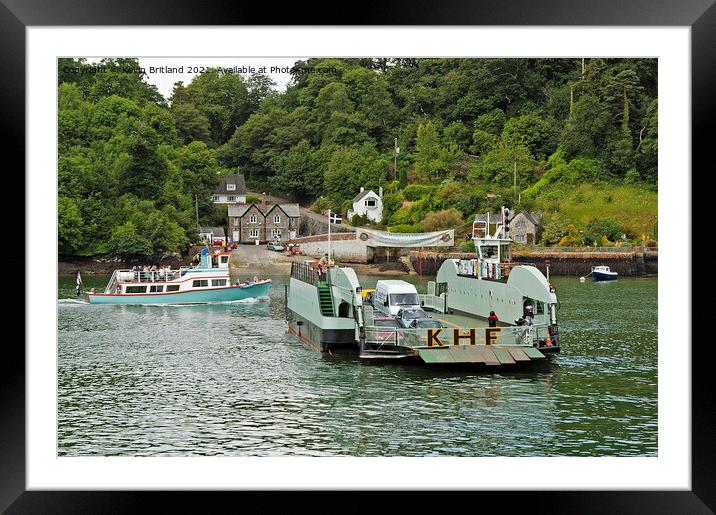 king harry ferry cornwall Framed Mounted Print by Kevin Britland