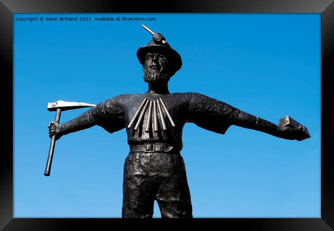 Tin Miner sculpture  Framed Print by Kevin Britland