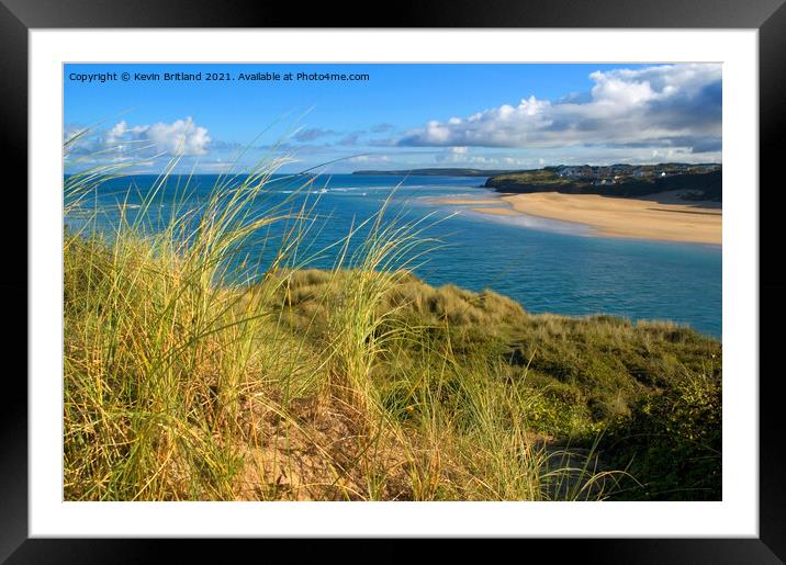 Hayle estuary and beach cornwall Framed Mounted Print by Kevin Britland