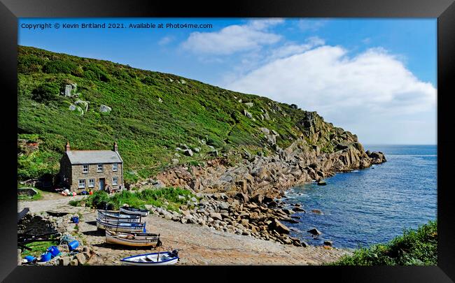 Penberth cove cornwall Framed Print by Kevin Britland