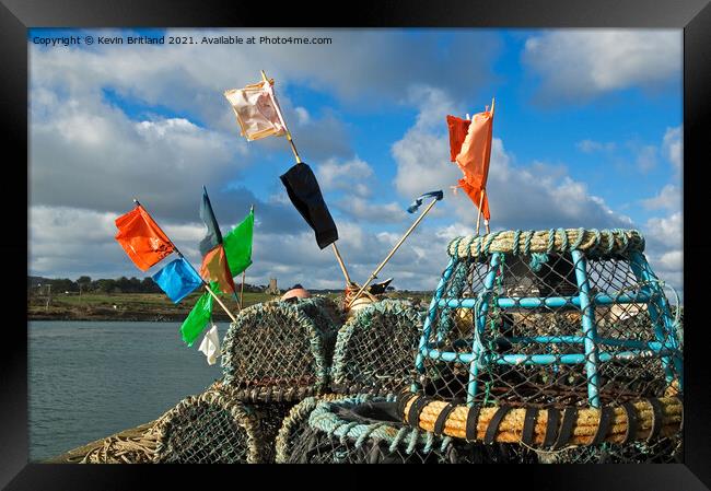 Crab and lobster pots Framed Print by Kevin Britland