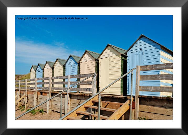 beach huts bude Framed Mounted Print by Kevin Britland