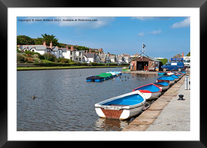 bude canal cornwall Framed Mounted Print by Kevin Britland