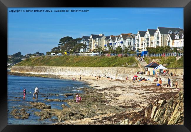 castle beach falmouth Framed Print by Kevin Britland