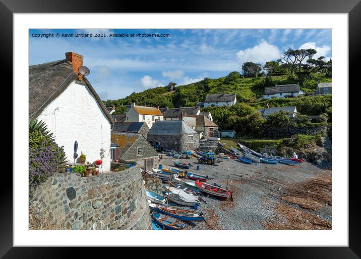 cadgwith cove cornwa Framed Mounted Print by Kevin Britland