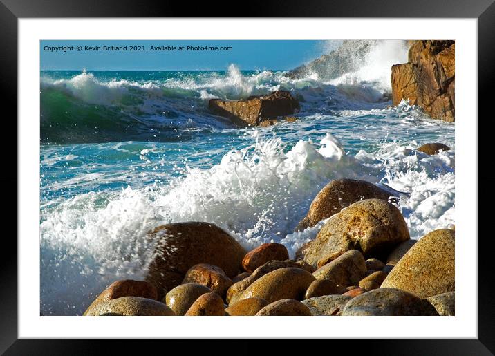 cot cove porth nanven cornwall Framed Mounted Print by Kevin Britland