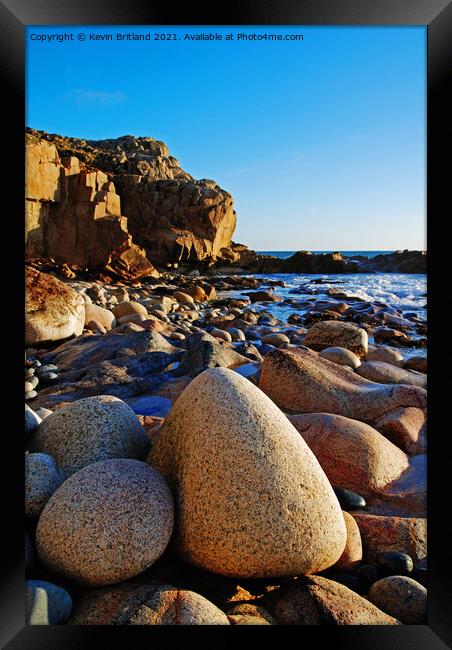 cot cove porth nanven cornwall Framed Print by Kevin Britland